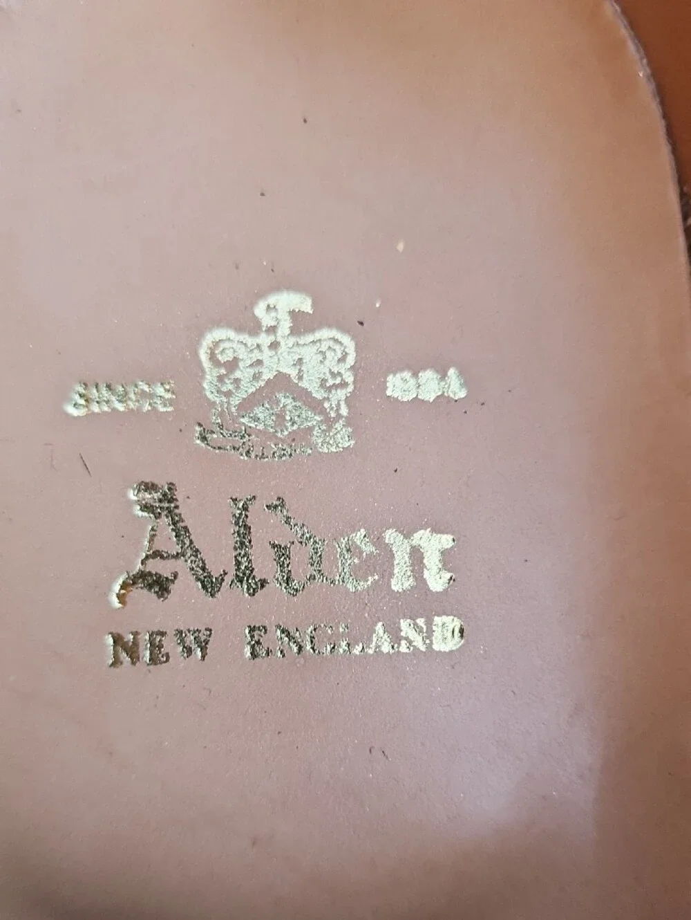 Alden 2160 Straight Tip Blucher Shoes In Color # 8, Shell Cordovan Size 7.5 C/E